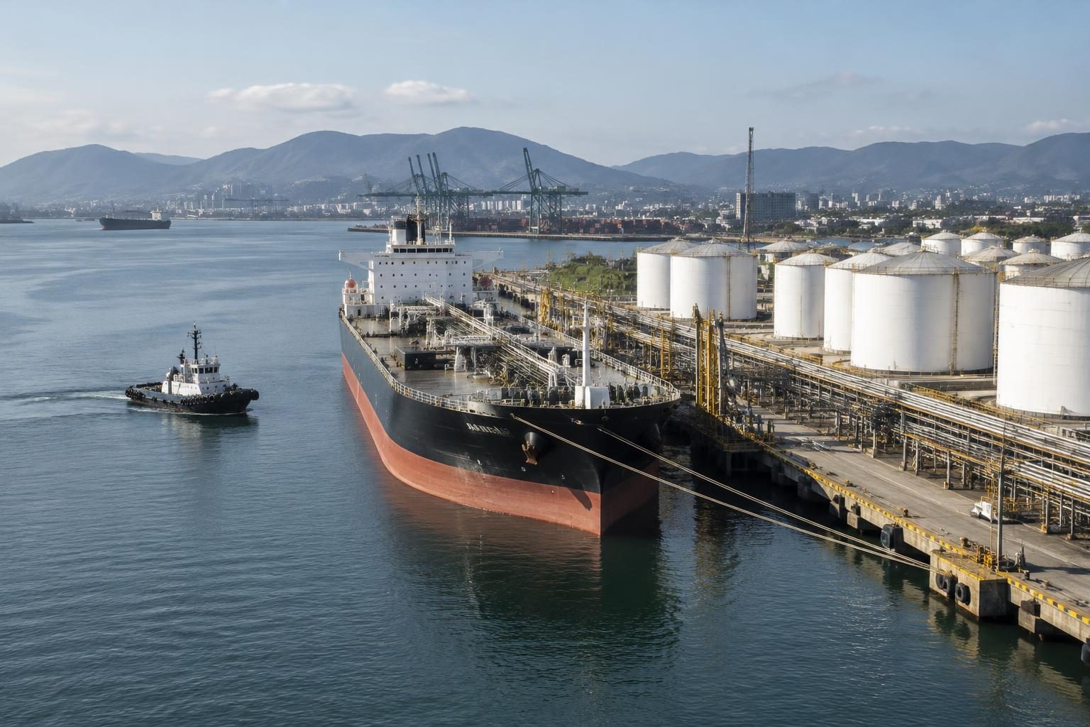 Imagem ilustrativa: Porto de Santos prioriza navios com combustível para reduzir risco de desabastecimento